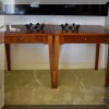 F06. 2 Matching wooden computer desks. 30”h x 30”w x 23.5”d 